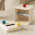 Square Tissue Box with Red, Yellow and Blue Ball Accents - view 4