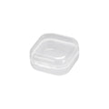 Square Transparent Storage Boxes Pack of 100 with Snap Lock Lids for Beads and Jewellery, 3.5 x 3.5 x 1.8 cm