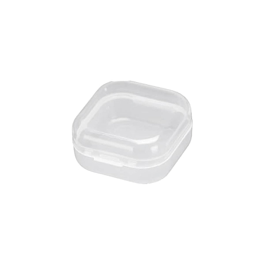 Square Transparent Storage Boxes Pack of 100 with Snap Lock Lids for Beads and Jewellery, 3.5 x 3.5 x 1.8 cm