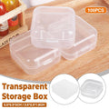 Square Transparent Storage Boxes Pack of 100 with Snap Lock Lids for Beads and Jewellery, 3.5 x 3.5 x 1.8 cm - view 2