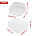 Square Transparent Storage Boxes Pack of 100 with Snap Lock Lids for Beads and Jewellery, 3.5 x 3.5 x 1.8 cm - view 4