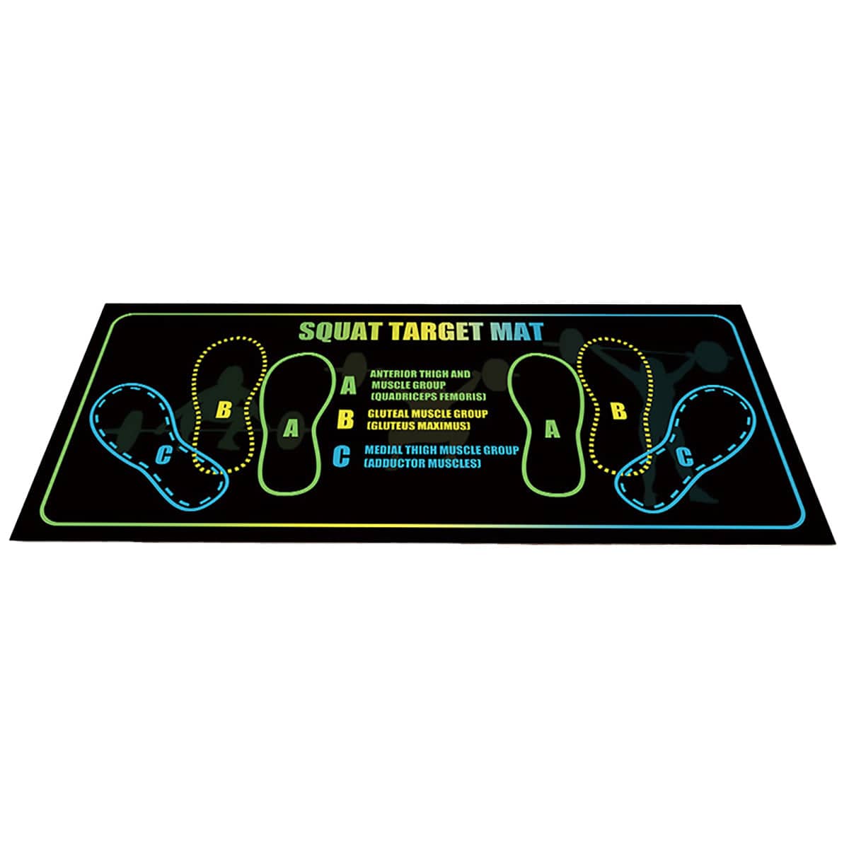 Squat Mat Non-Slip Home Gym Floor Mat with Silicone Base, 80 x 35 cm - view 2