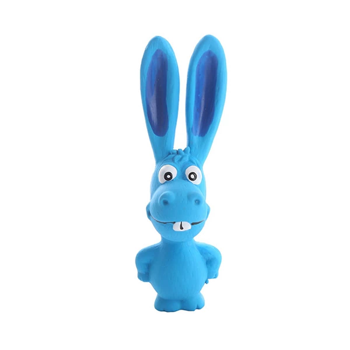 Squeaky Latex Dog Chew Toy - Blue Long-Eared Animal
