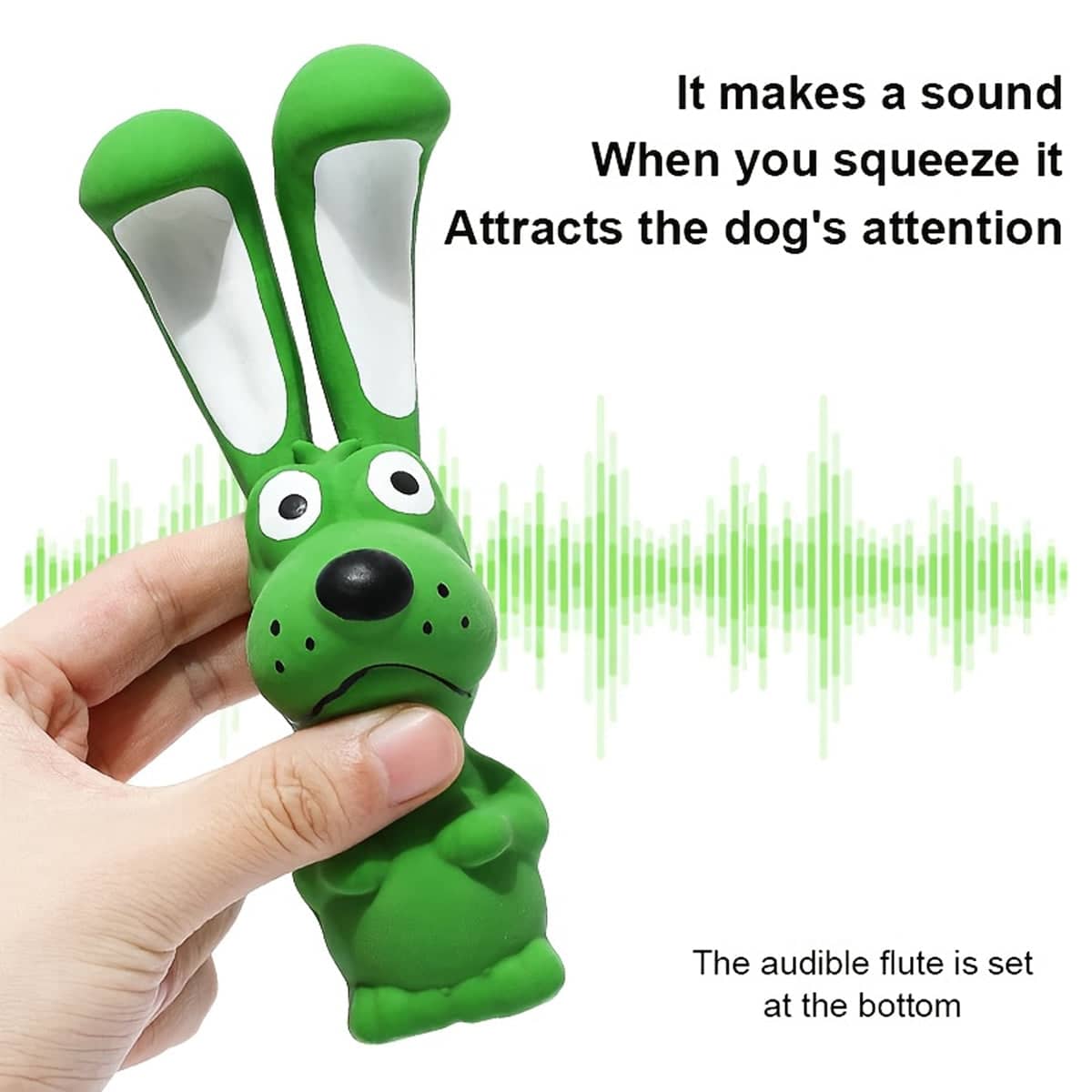 Squeaky Latex Dog Chew Toy - Blue Long-Eared Animal - view 5