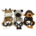 Squeaky Plush Dog Toy with Ring Handles - Brown Monkey - view 3