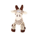 Squeaky Plush Dog Toy with Rope and Crinkle for Puppies - White Donkey