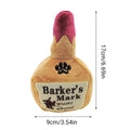 Squeaky Plush Wine Bottle Dog Toy, Soft Chew Toy with Sound - view 3
