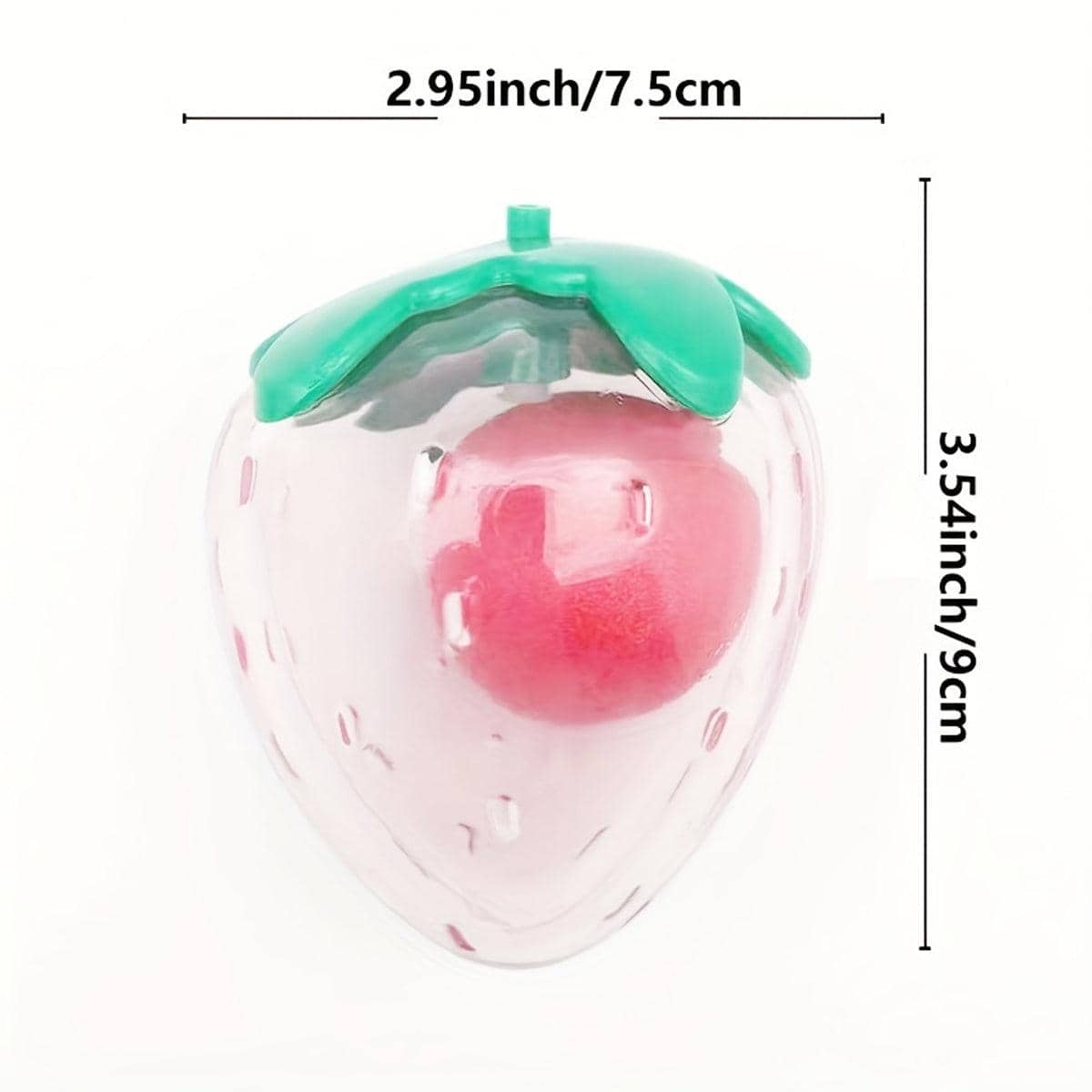 Squeaky Strawberry Shaped Dog Chew Ball Interactive Toy for Dogs of All Sizes - view 3