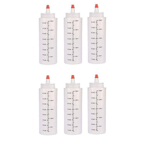 Squeeze Condiment Bottles, 250 ml - Set of 6