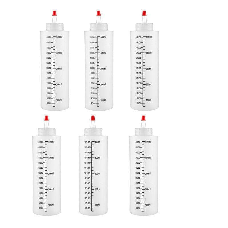 Squeeze Condiment Bottles, 500 ml - Set of 6