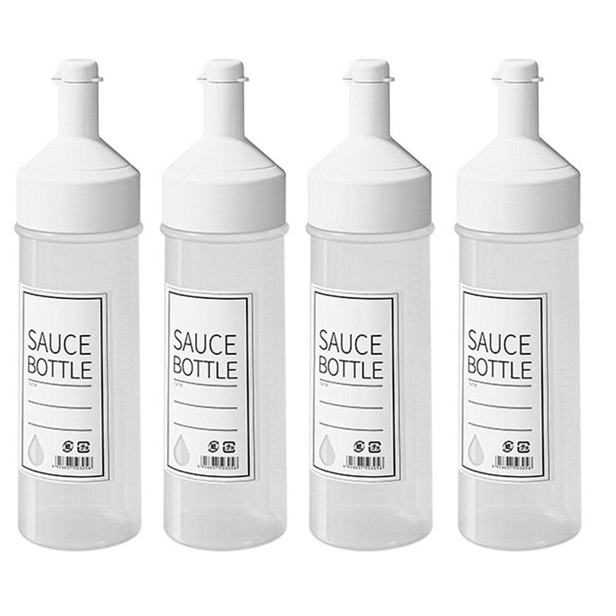 Squeeze Sauce Bottles 350 ml, Pack of 4 Controlled Dispensing Jam Jars - view 2