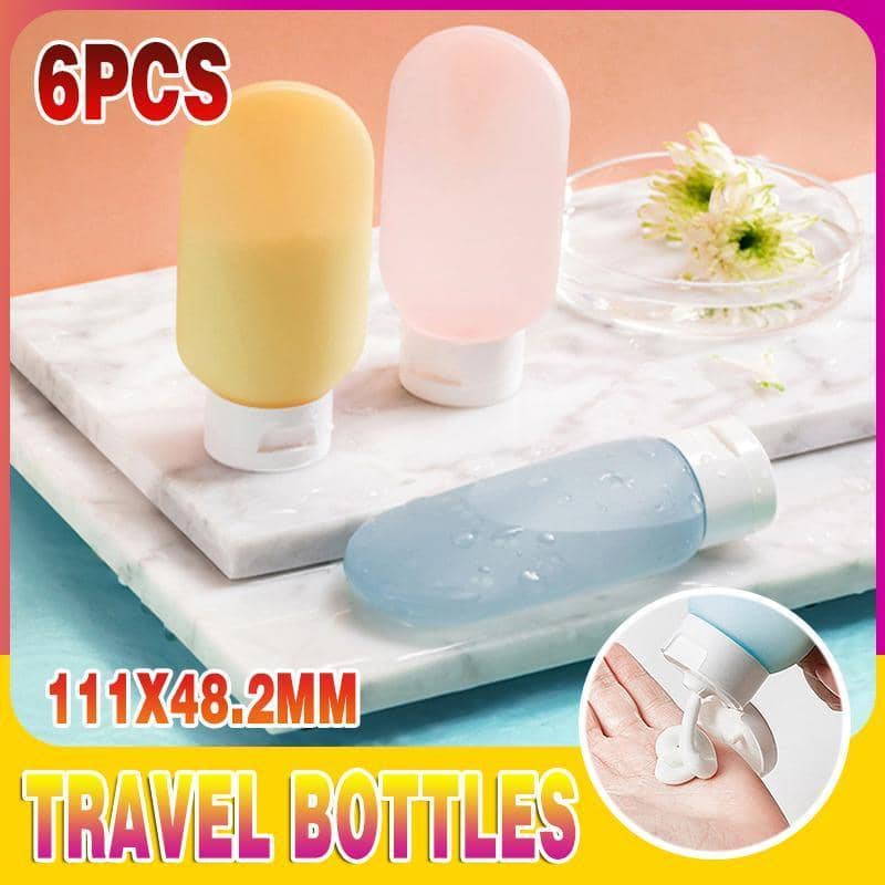 Squeeze Travel Bottles for Shampoo and Lotion, Pack of 6