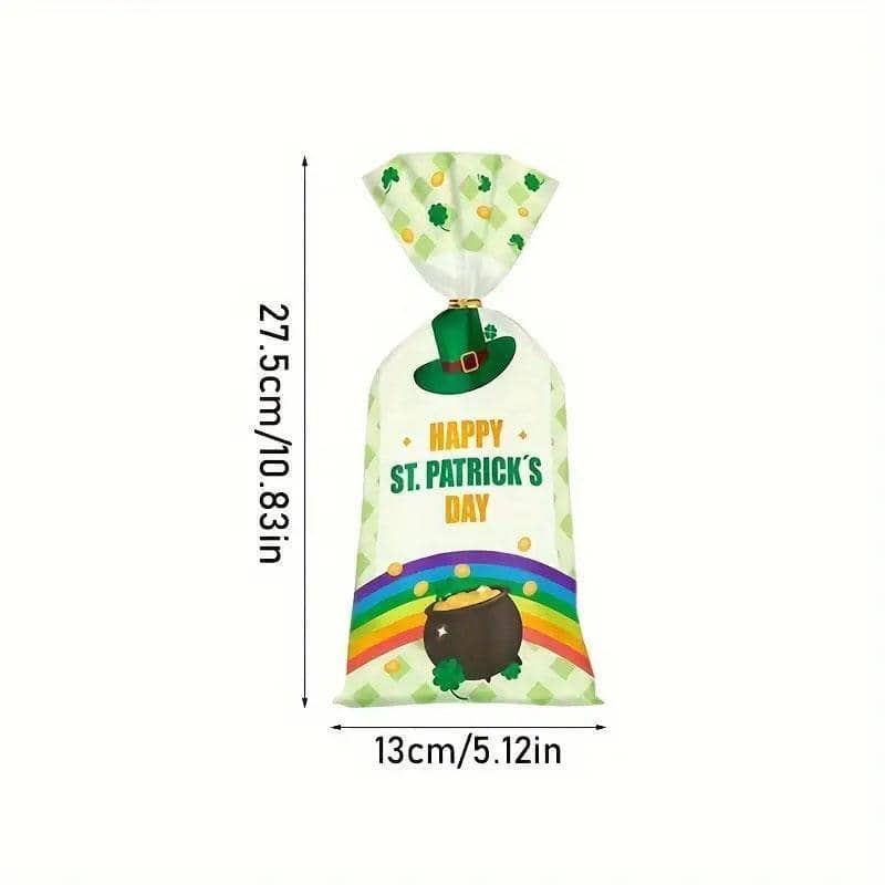 St Patrick's Day Goodie Bags - Green Hat and Horseshoe Designs, Pack of 150 - view 4