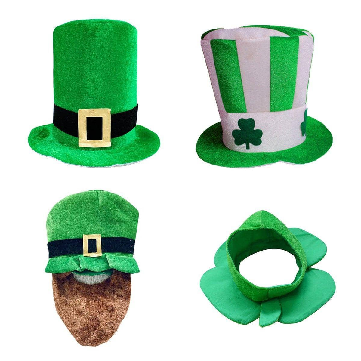 St Patrick's Day Hat - Leprechaun Hat with Brown Beard - view 3
