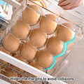 Stackable 18 Egg Storage Box Drawer for Fridge and Kitchen - Clear - view 5