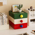 Stackable Desktop Organiser Drawer Set with Round Handles, Pack of 3 - view 4
