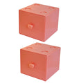 Stackable Desktop Storage Drawer Boxes, Set of 2 - Coral Pink