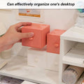 Stackable Desktop Storage Drawer Boxes, Set of 2 - Sage Green - view 5