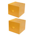 Stackable Desktop Storage Drawer Boxes, Set of 2 - Yellow