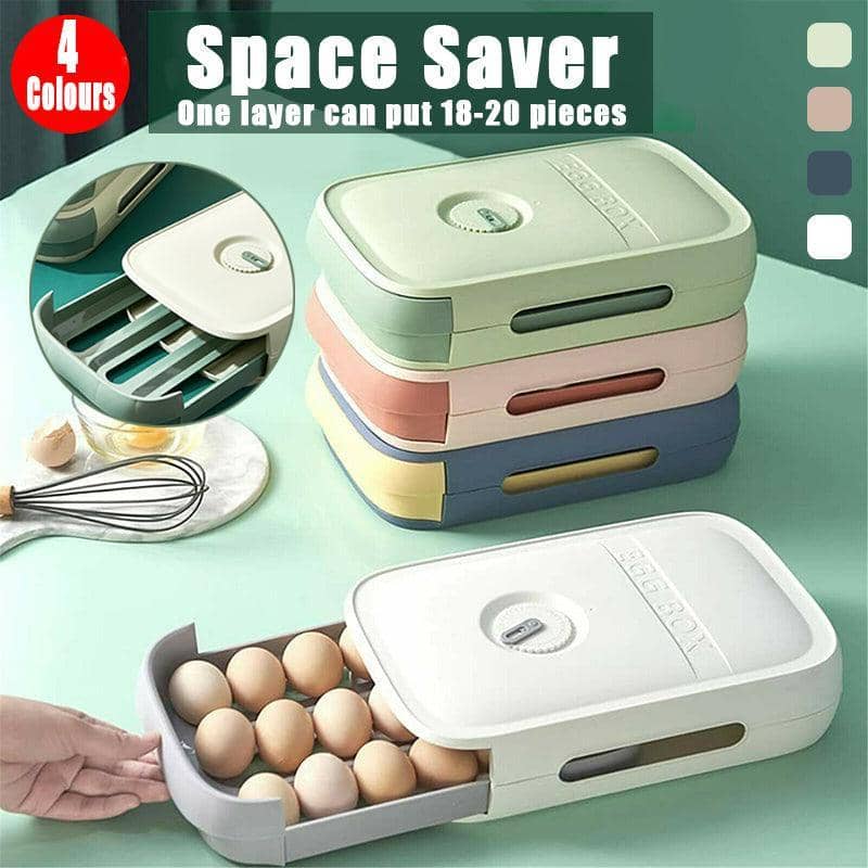 Stackable Drawer Style Egg Storage Box - White - view 2