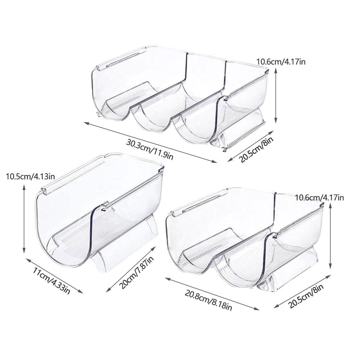 Stackable Fridge Organiser Bottle Rack - 3 Grids - view 4