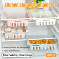 Stackable Fridge Storage Baskets with Drawers, Pack of 4