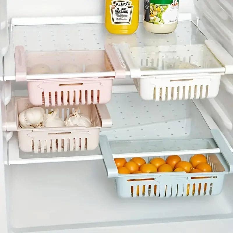 Stackable Fridge Storage Baskets with Drawers, Pack of 4 - view 5