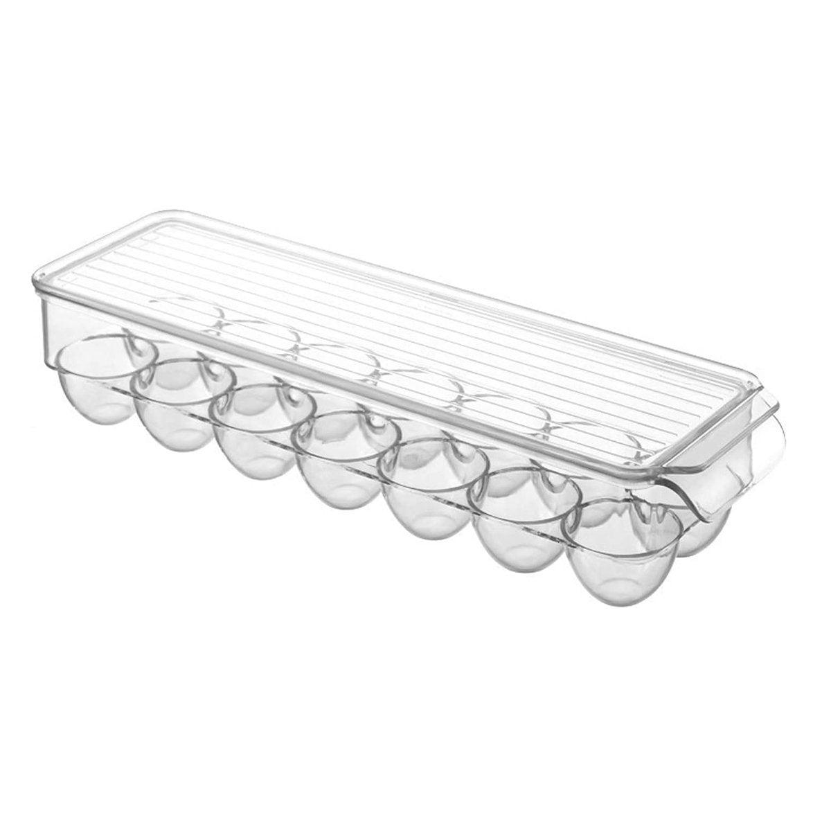 Stackable Refrigerator Egg Storage Box with Lid, Holds 14 Eggs - view 2