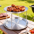 Stainless Steel 2 Tier Dessert Display Stand Set of 2 for Parties - view 5