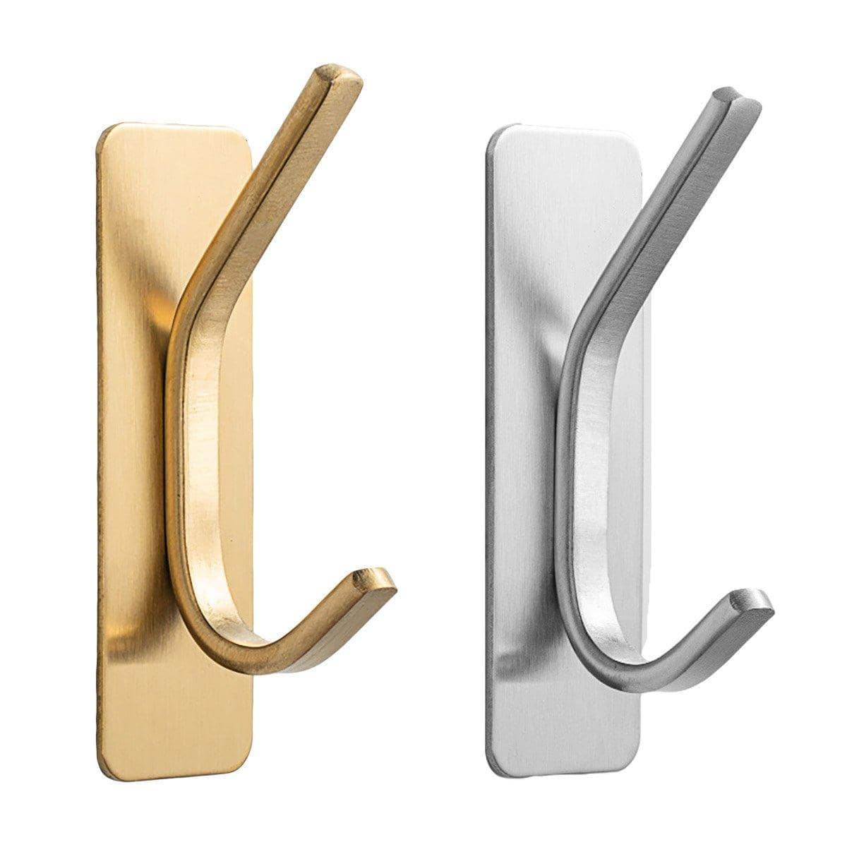 Stainless Steel Adhesive Hooks, Pack of 4 - Silver - view 3