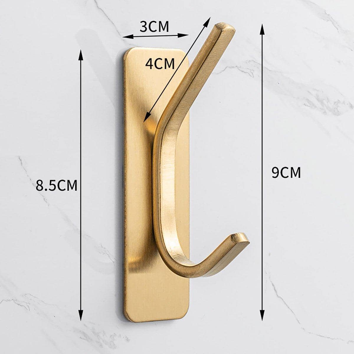 Stainless Steel Adhesive Hooks, Pack of 4 - Silver - view 4