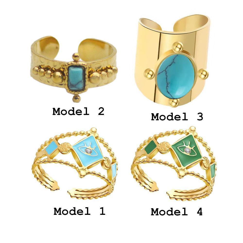 Stainless Steel Adjustable Stacking Ring for Women - Model 3 - view 4