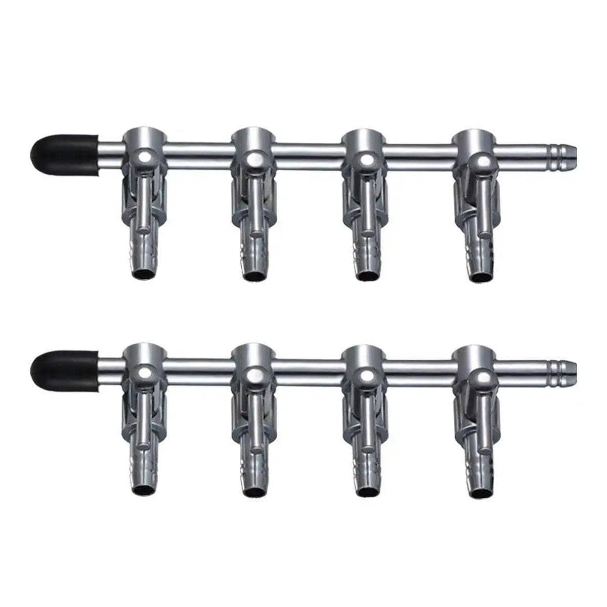 Stainless Steel Aquarium Air Pump Splitter Valve - 4 Outlets, Pack of 2