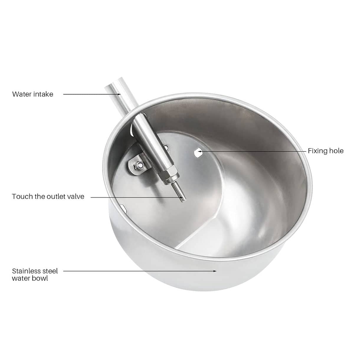 Stainless Steel Automatic Pig Drinking Bowl for Piglets and Sows - view 4