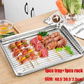 Stainless Steel Baking Tray with Cooling Rack Set, Cookie Oven Sheet Pan - view 4