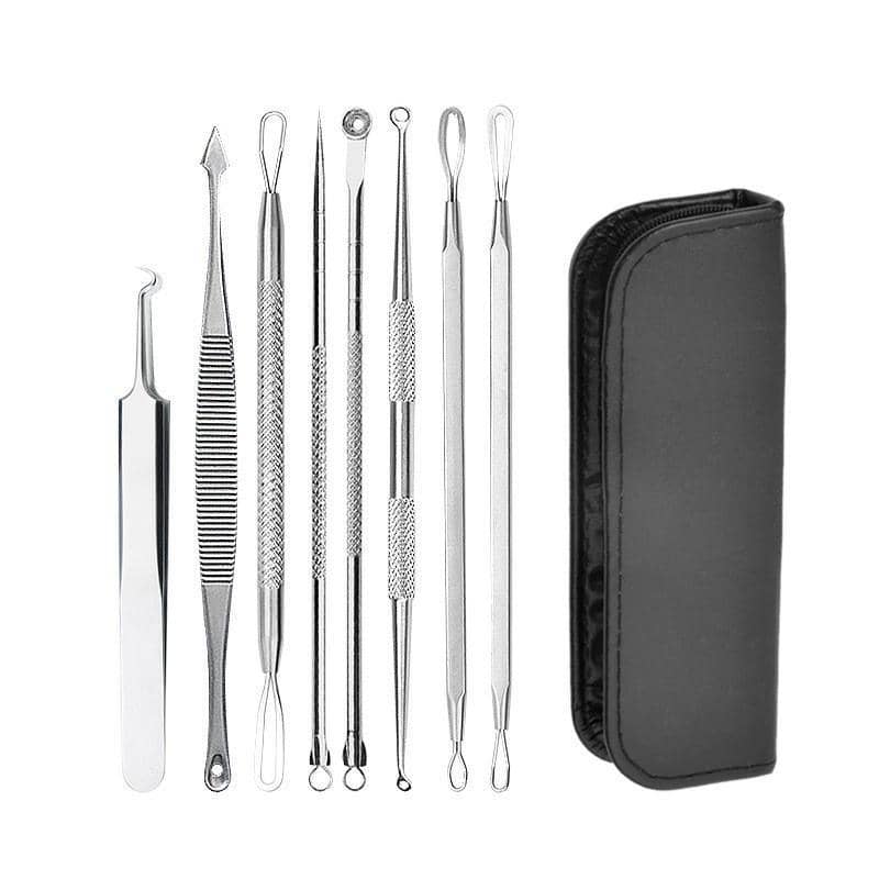 Stainless Steel Blackhead Remover Tool Kit with Case - Set of 8 - view 2