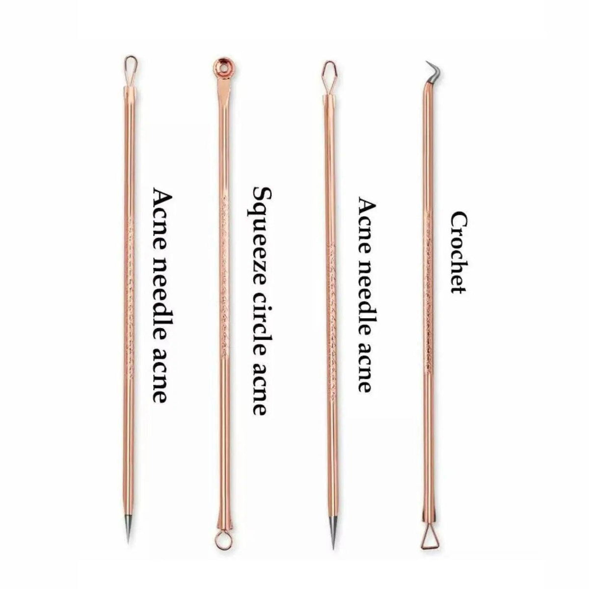 Stainless Steel Blackhead Remover Tool Set 4 Pieces - Gold - view 4