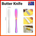 Stainless Steel Butter Knife Serrated Edge Spreader Cutter Grater - Rainbow - view 2