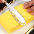 Stainless Steel Butter Knife Serrated Edge Spreader Cutter Grater - Rainbow - view 5