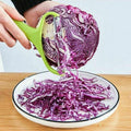 Stainless Steel Cabbage Peeler with Wide Blade - Green Handle - view 5