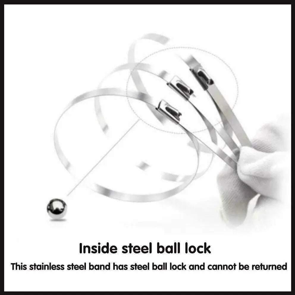 Stainless Steel Cable Ties 304 Marine Grade Self-Locking, 50 Pack - 4.6x800mm - view 7