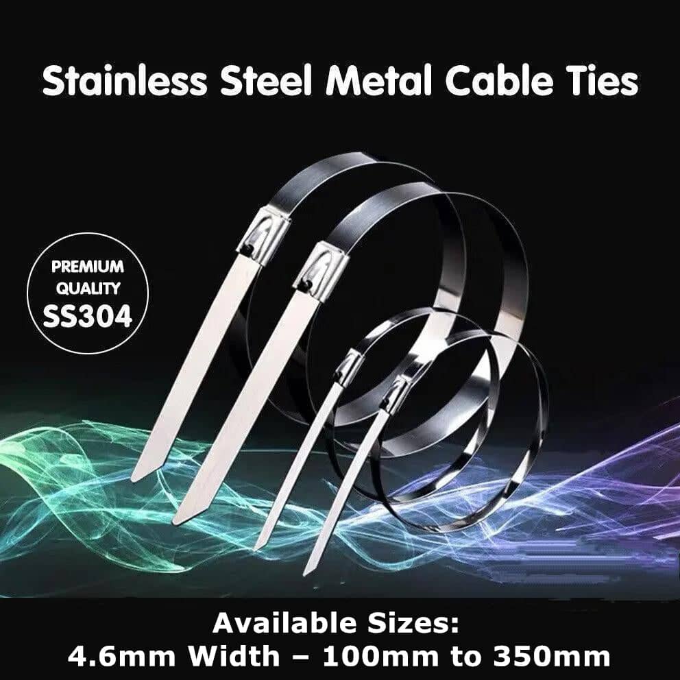 Stainless Steel Cable Ties - 4.6 x 250 mm, Pack of 200 - view 2