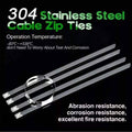 Stainless Steel Cable Ties Marine Grade 304 - 7.9 x 600 mm, Pack of 50 - view 5