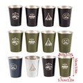 Stainless Steel Camping Cup Set of 4 with Storage Bag - Black - view 4