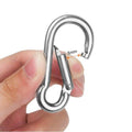 Stainless Steel Carabiner Snap Hooks with Screw Locks, Pack of 10 - view 3