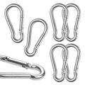 Stainless Steel Carabiner Snap Hooks with Screw Locks, Pack of 10 - view 4