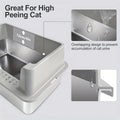 Stainless Steel Cat Litter Box - 20L Semi-Enclosed with Anti-Tracking Pedal - view 4