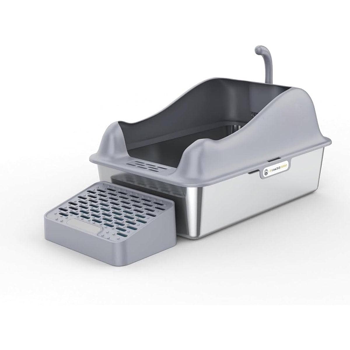 Stainless Steel Cat Litter Box Semi-Closed Design with Anti-Splash Edges - view 2