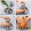 Stainless Steel Chicken Roasting Rack for BBQ, Portable Outdoor Grill Rack - view 5