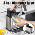 Stainless Steel Chopstick Holder and Cutlery Drain Rack, Multi Function Kitchen Organiser